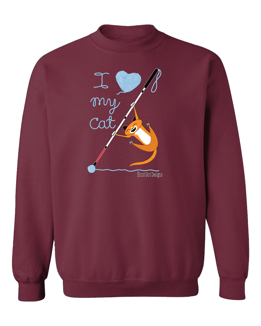 I Love My Cat! Sweatshirt - Berry
