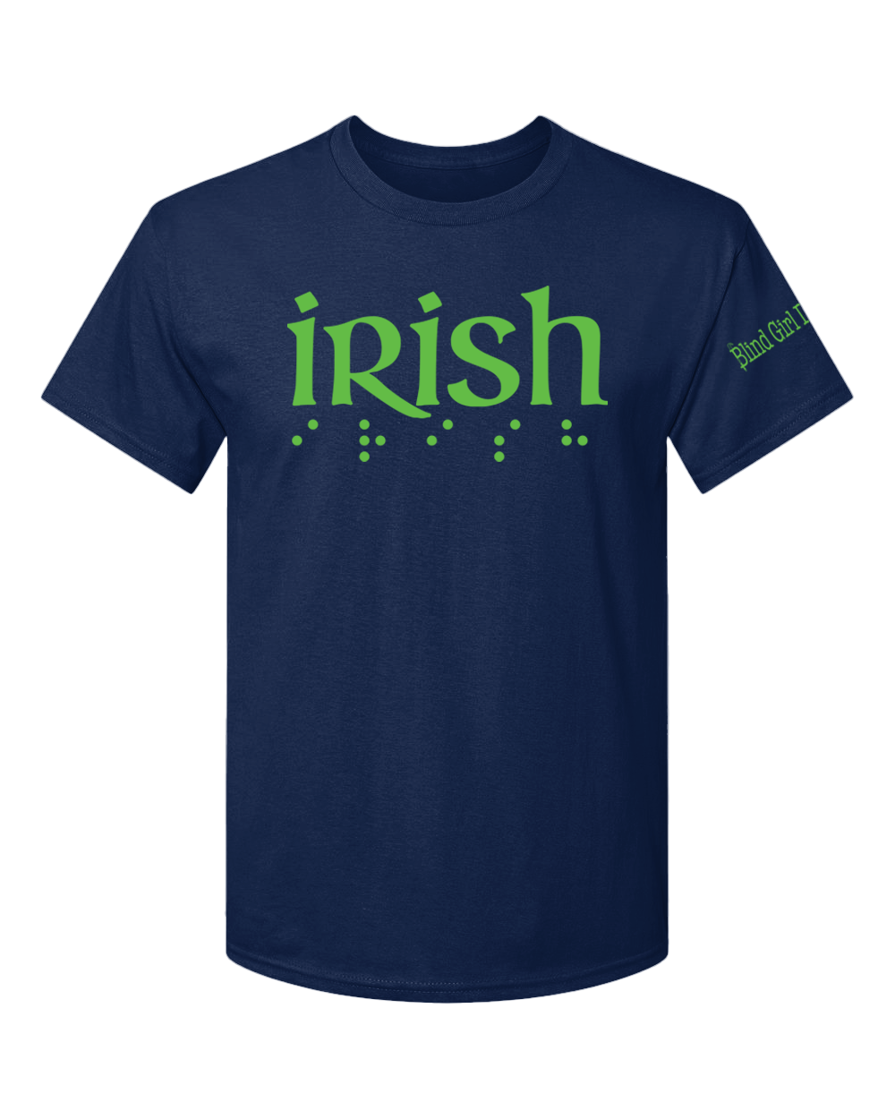 New 3D Glow-in-the-Dark IRISH T-Shirt - Navy Blue