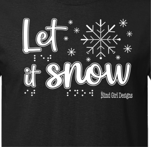 New! Tactile “Let It Snow!” Glow-in-the-Dark Hoodie - Black