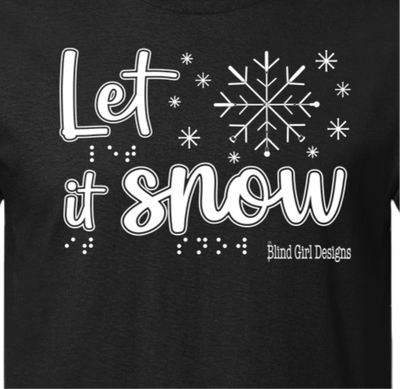 New! Tactile “Let It Snow!” Glow-in-the-Dark Hoodie - Black