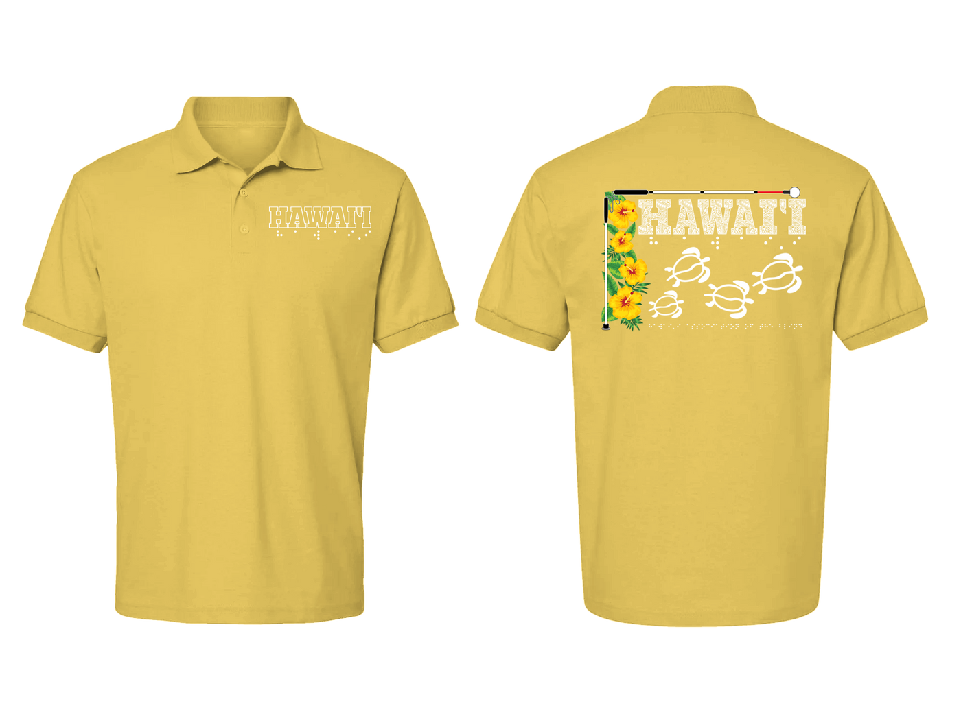 Hawaii Beautiful Polo Shirt - Yellow