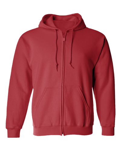 3D Tactile American Eagle Full Zip Hoodie - Red