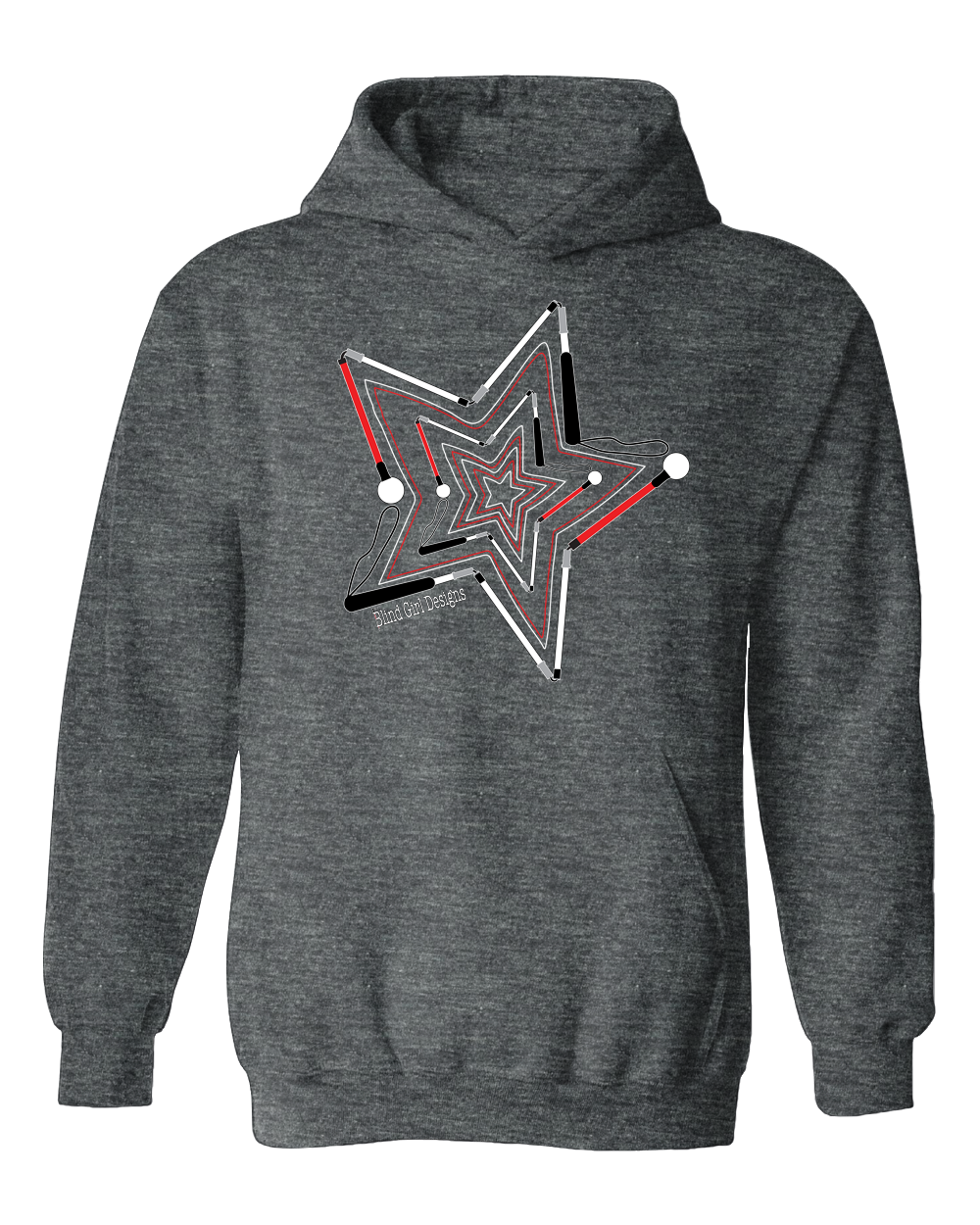 Superstars of White Canes Hoodie - Charcoal Gray