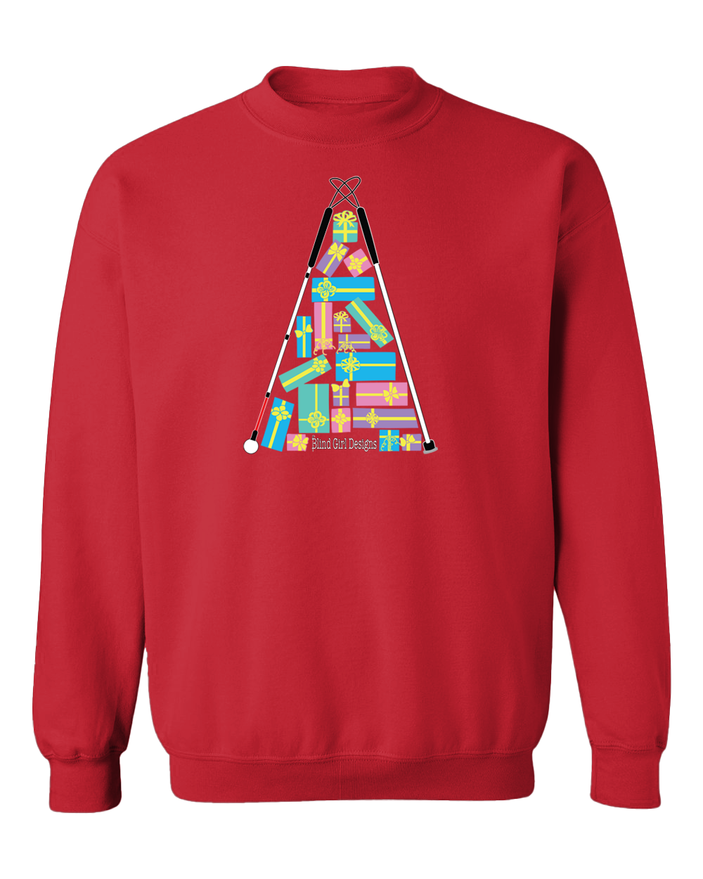 Christmas Tree of Gifts Sweatshirt - Red