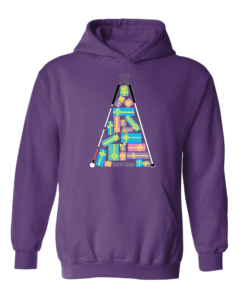 Christmas Tree of Gifts Hoodie - Purple