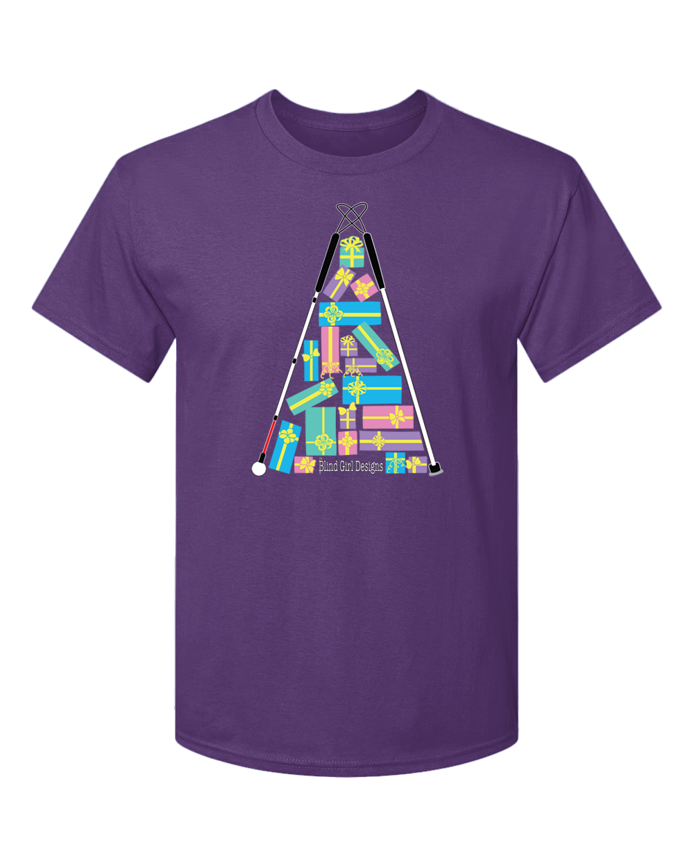 Christmas Tree of Gifts T-Shirt - Purple