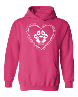 Home Is Where My Dog Is Hoodie - Vibrant pink