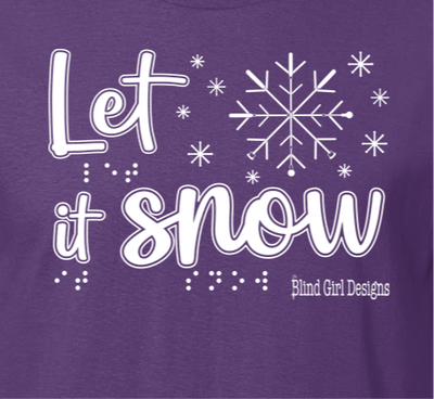 New! Tactile “Let It Snow!” Glow-in-the-Dark Hoodie - Purple