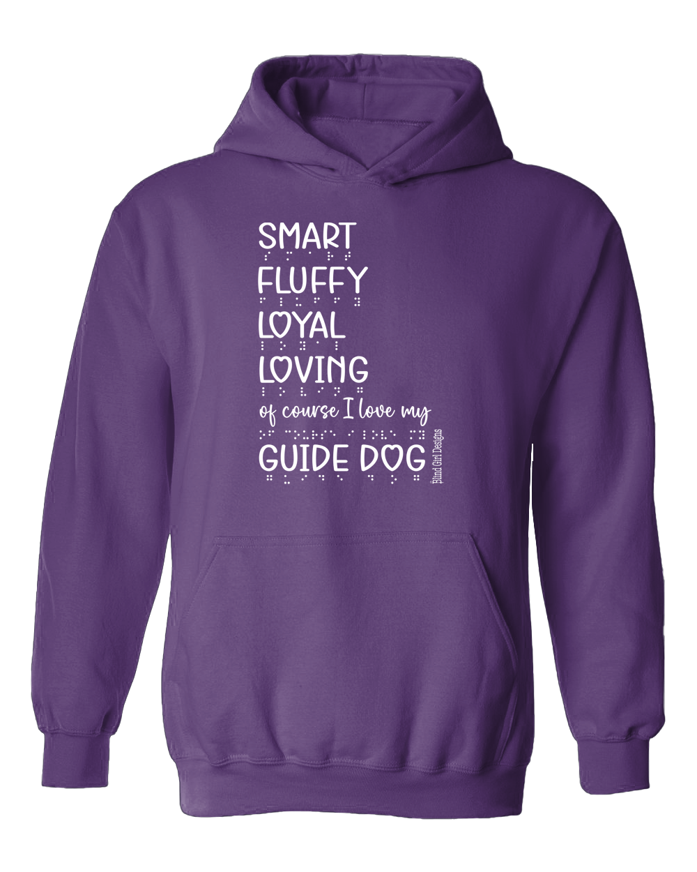 Of Course I Love My Guide Dog Hoodie - Purple