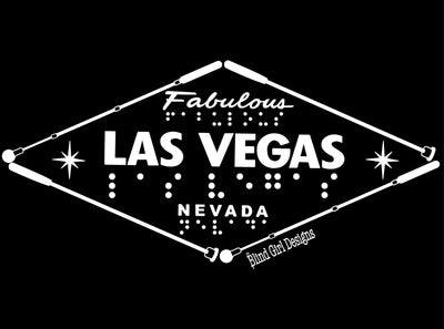 SALE! Fabulous Las Vegas White Cane Crew  T shirt  Black