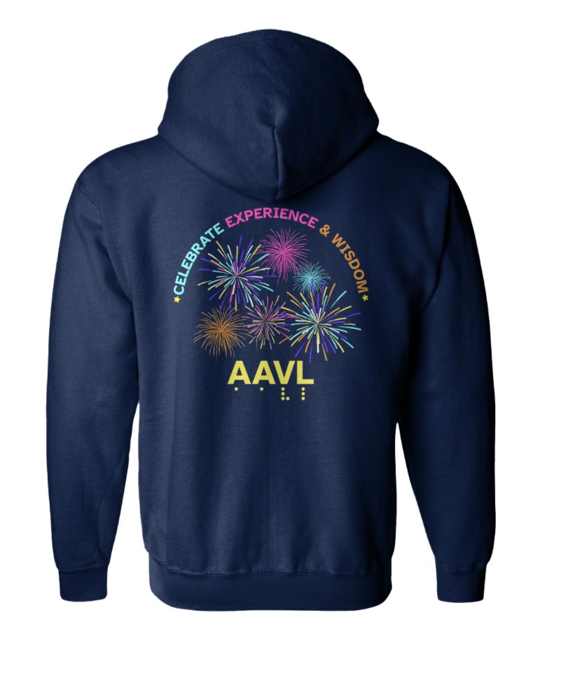 AAVL Celebrate Full Zip Hoodie - Navy