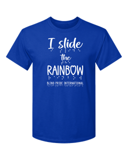 3D! “I Slide the Rainbow” T-Shirt - Royal Blue