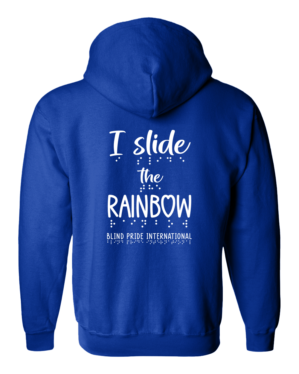 3D! “I Slide the Rainbow” Zip Hoodie - Royal Blue