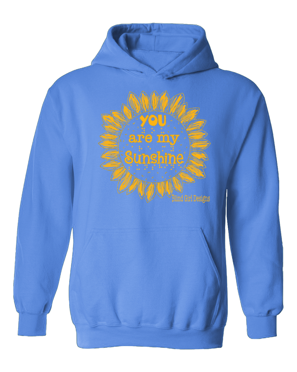 3D! Sunflower Hoodie - Carolina Blue