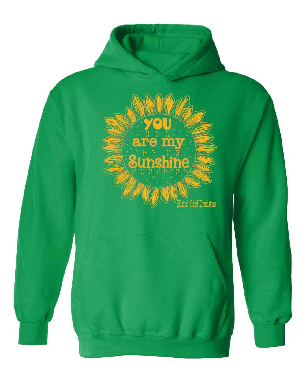 3D! Sunflower Hoodie - Irish Green