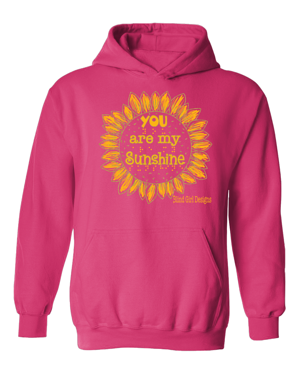 3D! Sunflower Hoodie - Pink