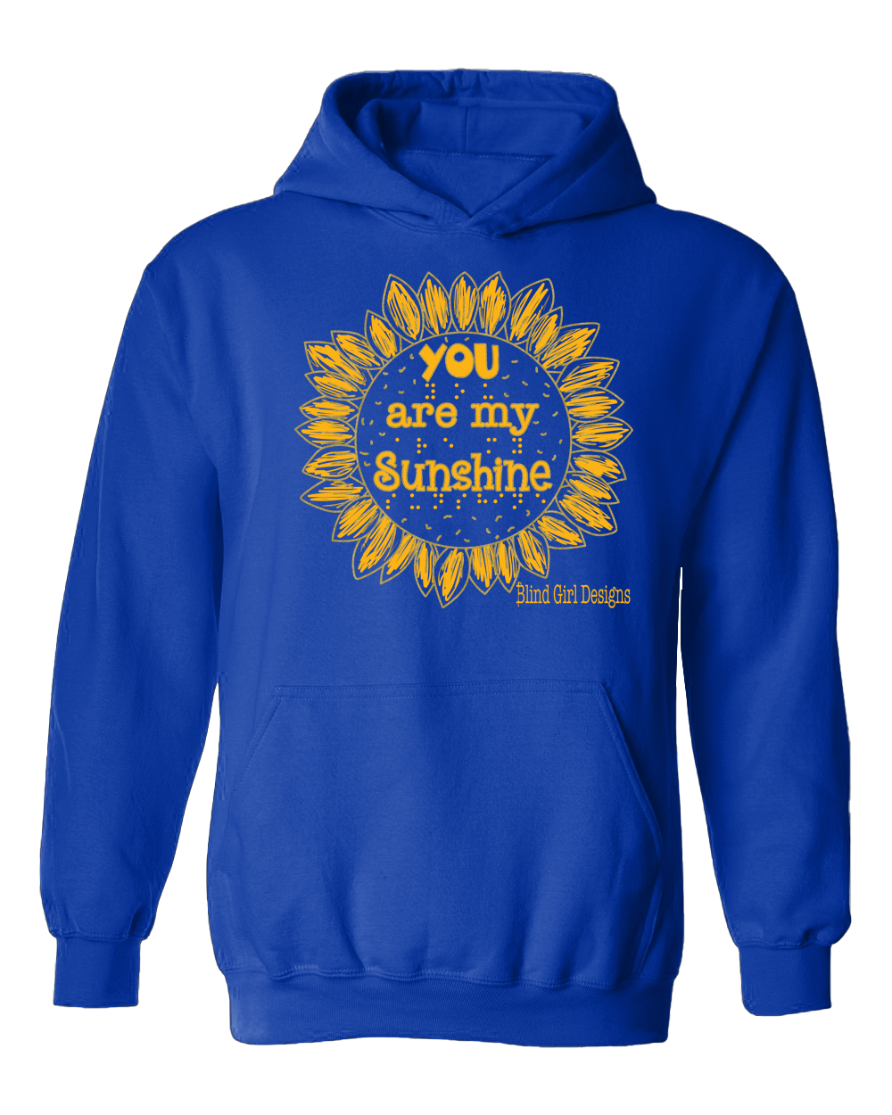 3D! Sunflower Hoodie - Royal Blue