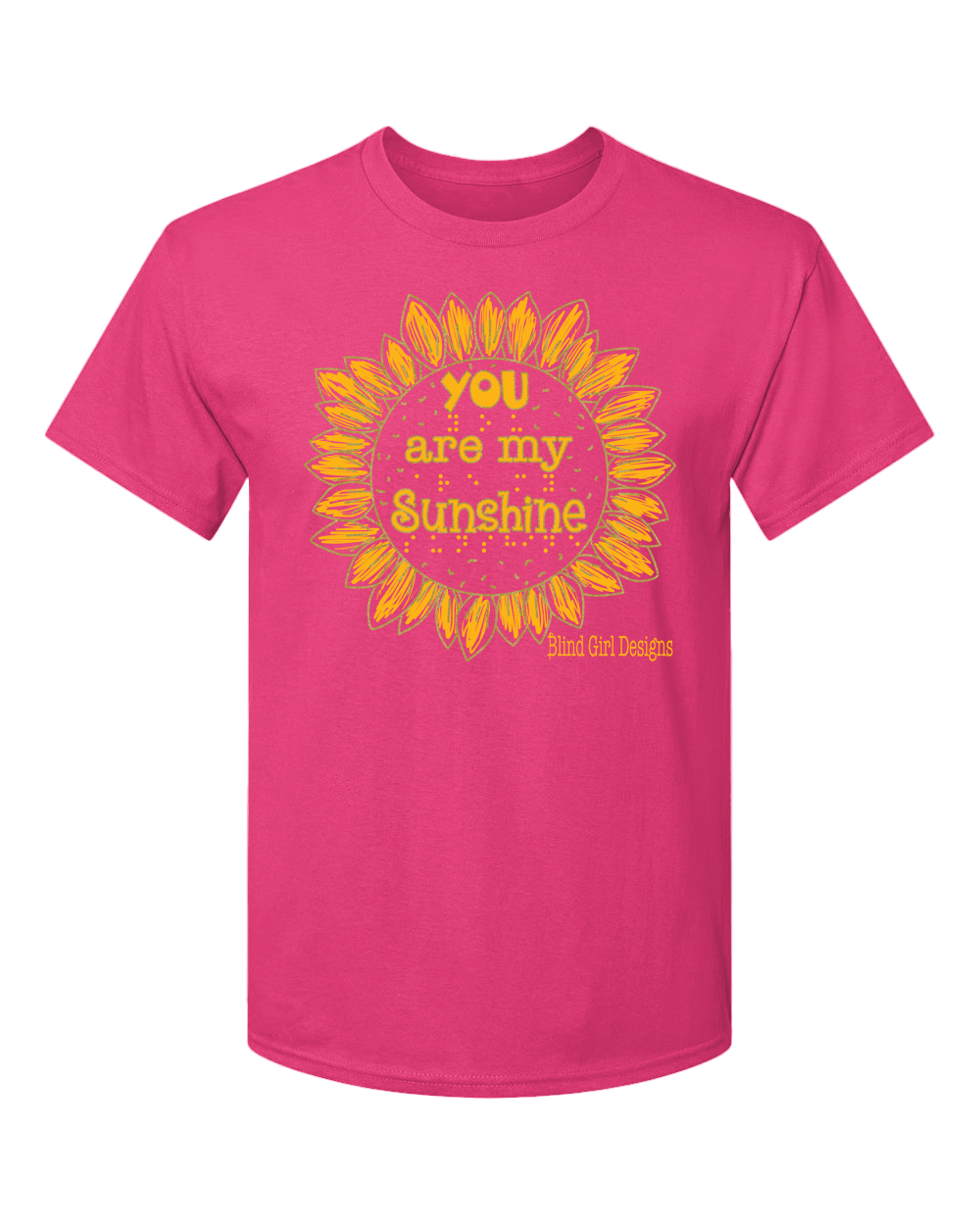 3D! Sunflower T-Shirt - Pink