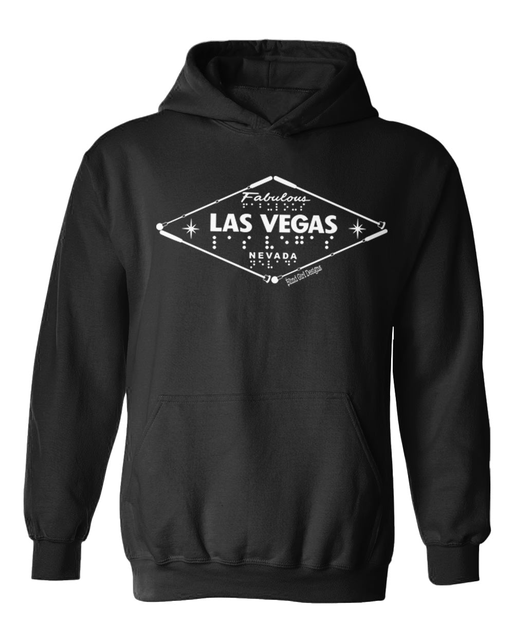 Fabulous Las Vegas White Cane Hoodie Sweatshirt Black