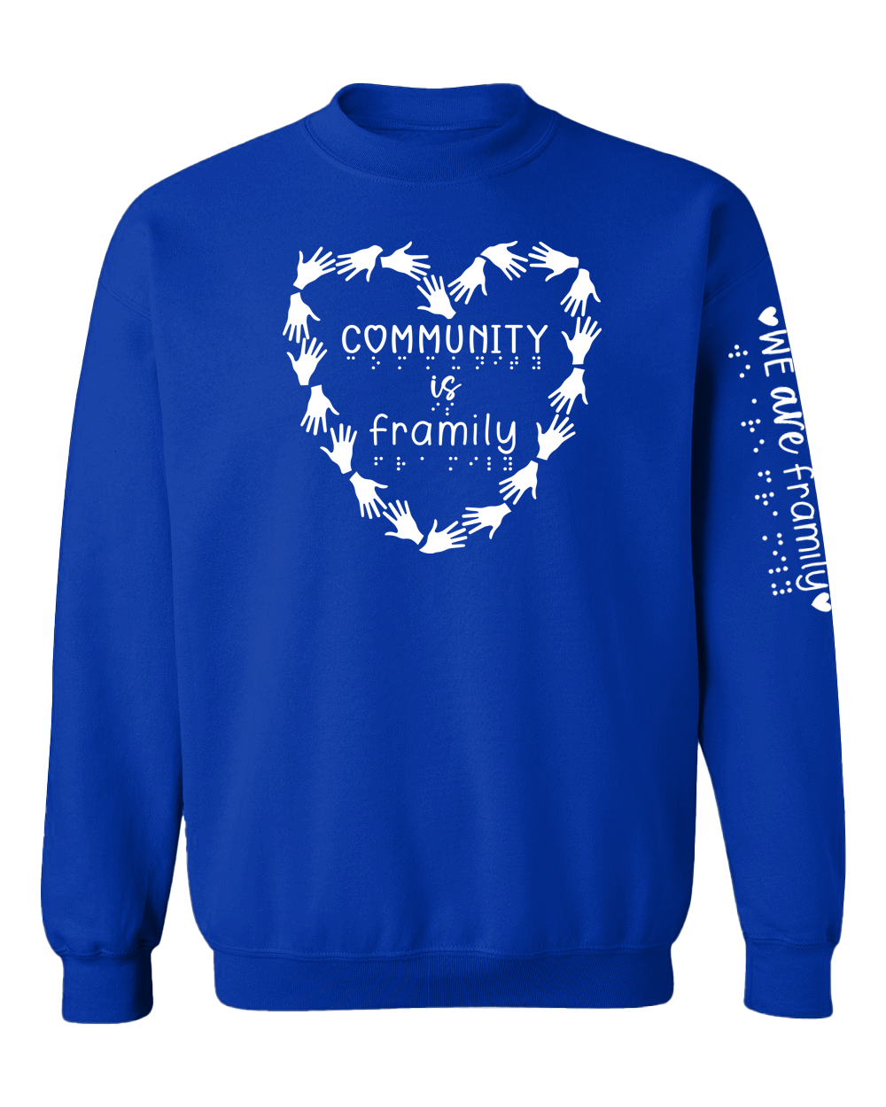 Community is Framily crewneck sweatshirt royal