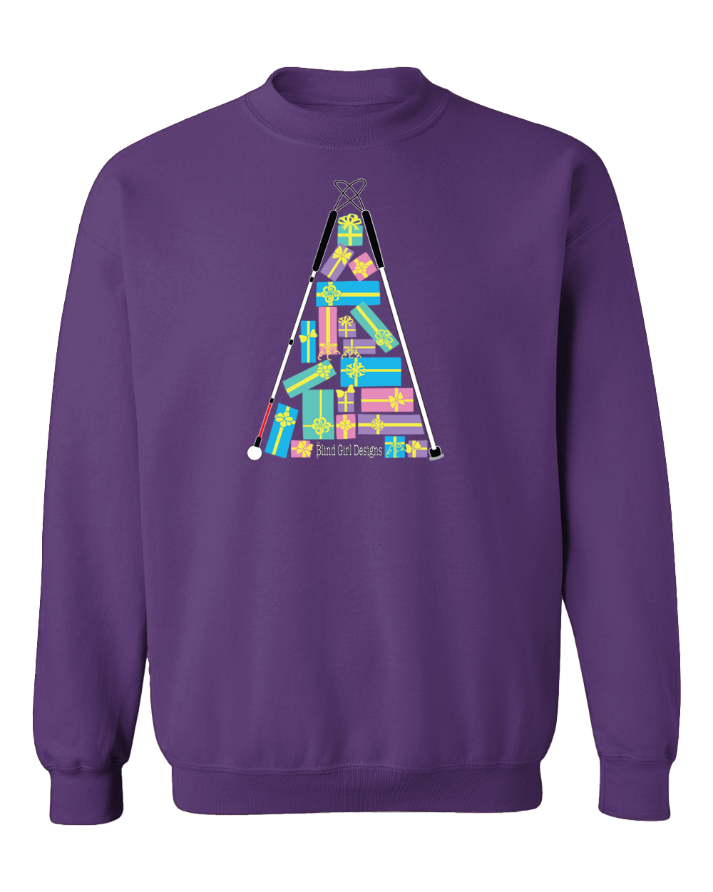 Christmas Tree of Gifts Sweatshirt - Purple