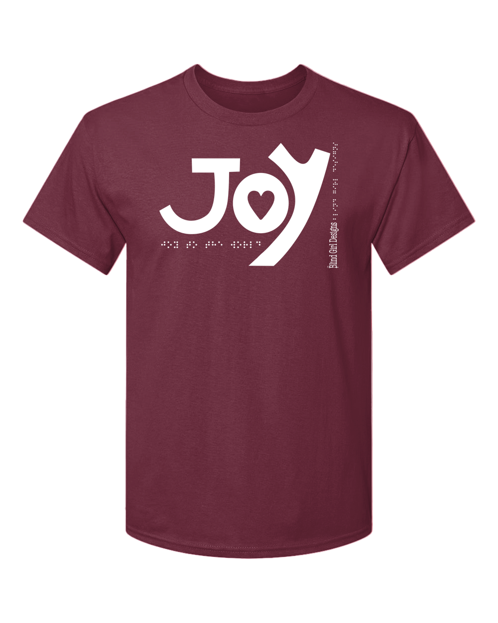 New 3D Joy T-Shirt.- Berry with White Glitter Tactile Ink