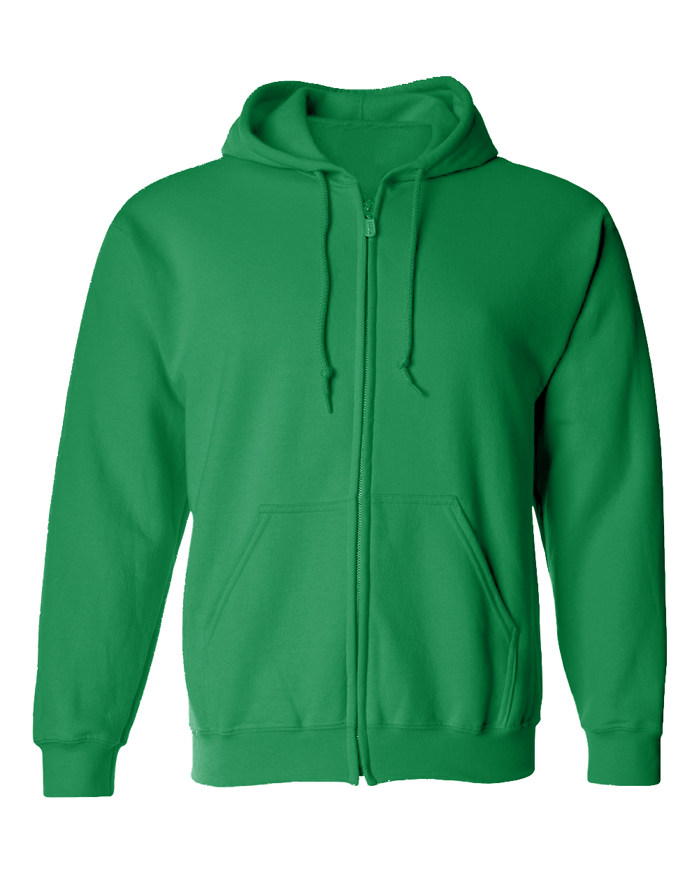 3D Tactile! Nebraska State Full Zip Hoodie - Irish Green