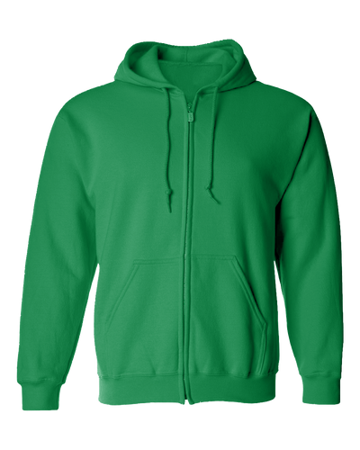 Tactile 3 Sweet White Cane Angels Full Zip Hoodie - Irish Green