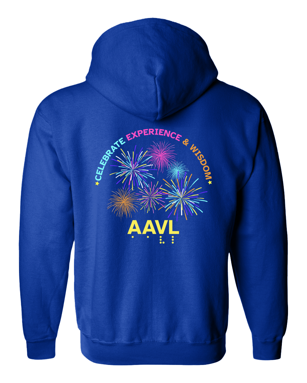 AAVL Celebrate Full Zip Hoodie - Royal Blue