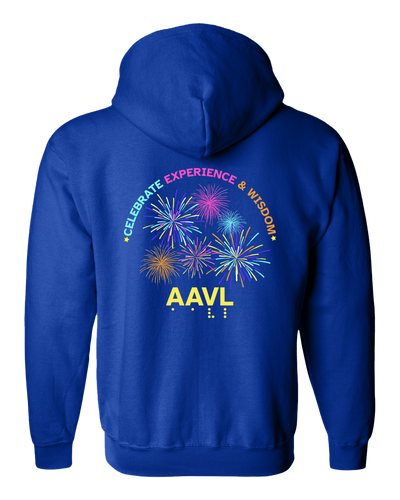 AAVL Celebrate Full Zip Hoodie - Royal Blue