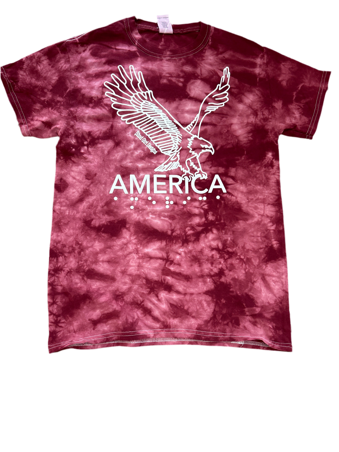 Eagle maroon tie-dye T-shirt