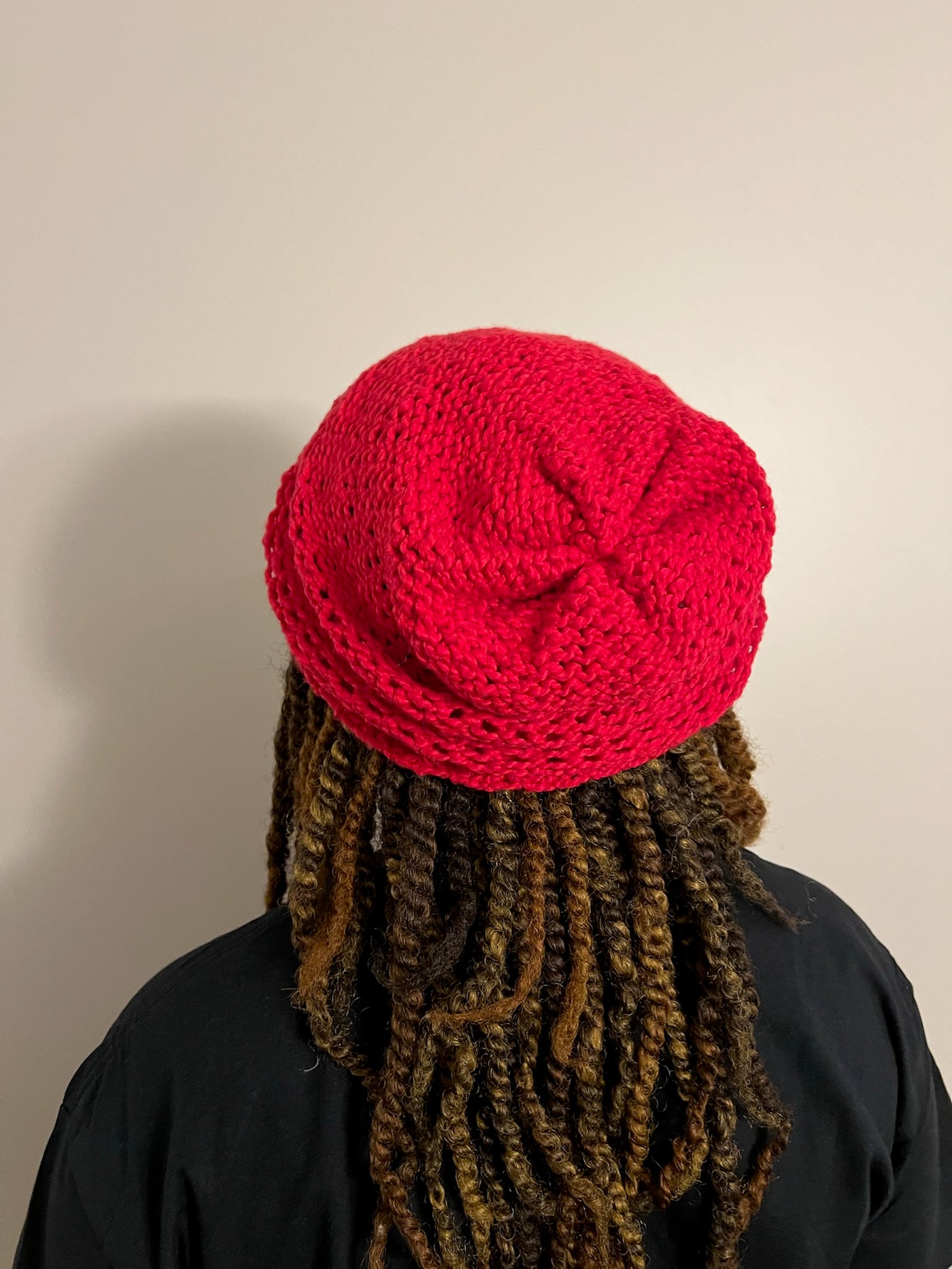 Handmade Hat  -bright red