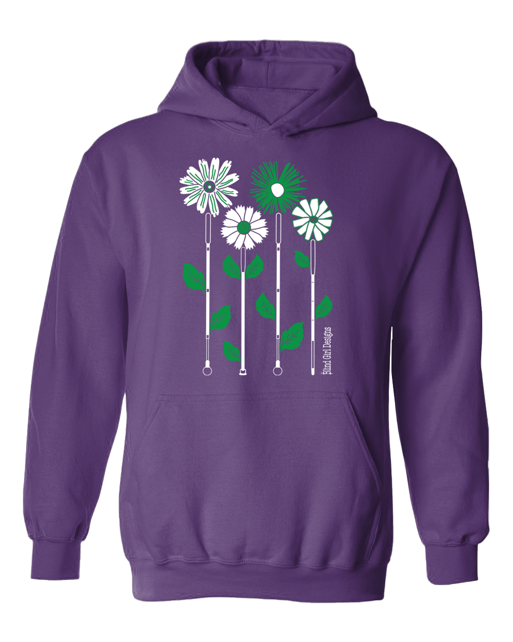 Pretty 3D tactile  daisies Hoodie purple