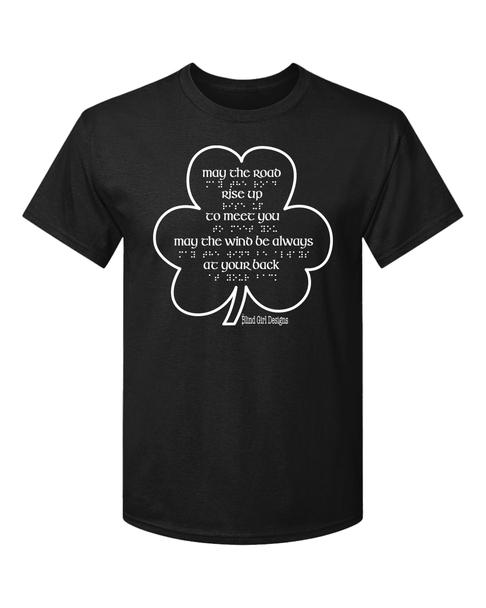 New 3D Glow-in-the-Dark Irish Blessing T-Shirt - Black