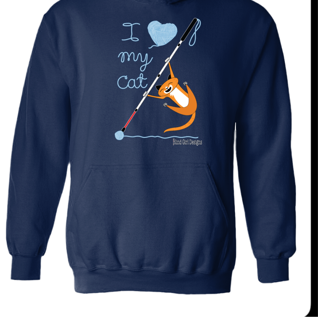 I Love My Cat Sweatshirt - Navy Blue