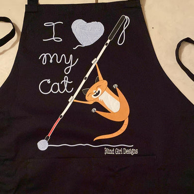Apron with  I love my cat