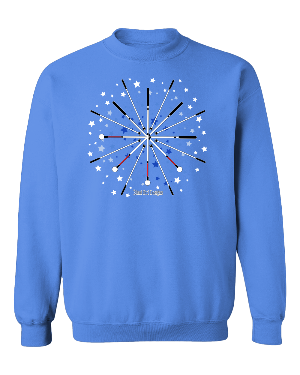 Sale! Star  explosion  SWEATSHIRT carolina  blue ( deep, toned light blue)