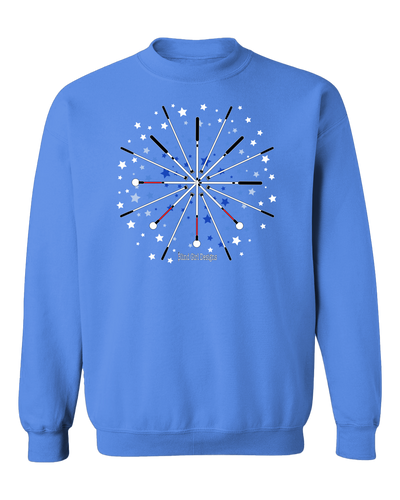 Sale! Star  explosion  SWEATSHIRT carolina  blue ( deep, toned light blue)