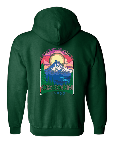 Oregon  Zip Hoodie Forest green