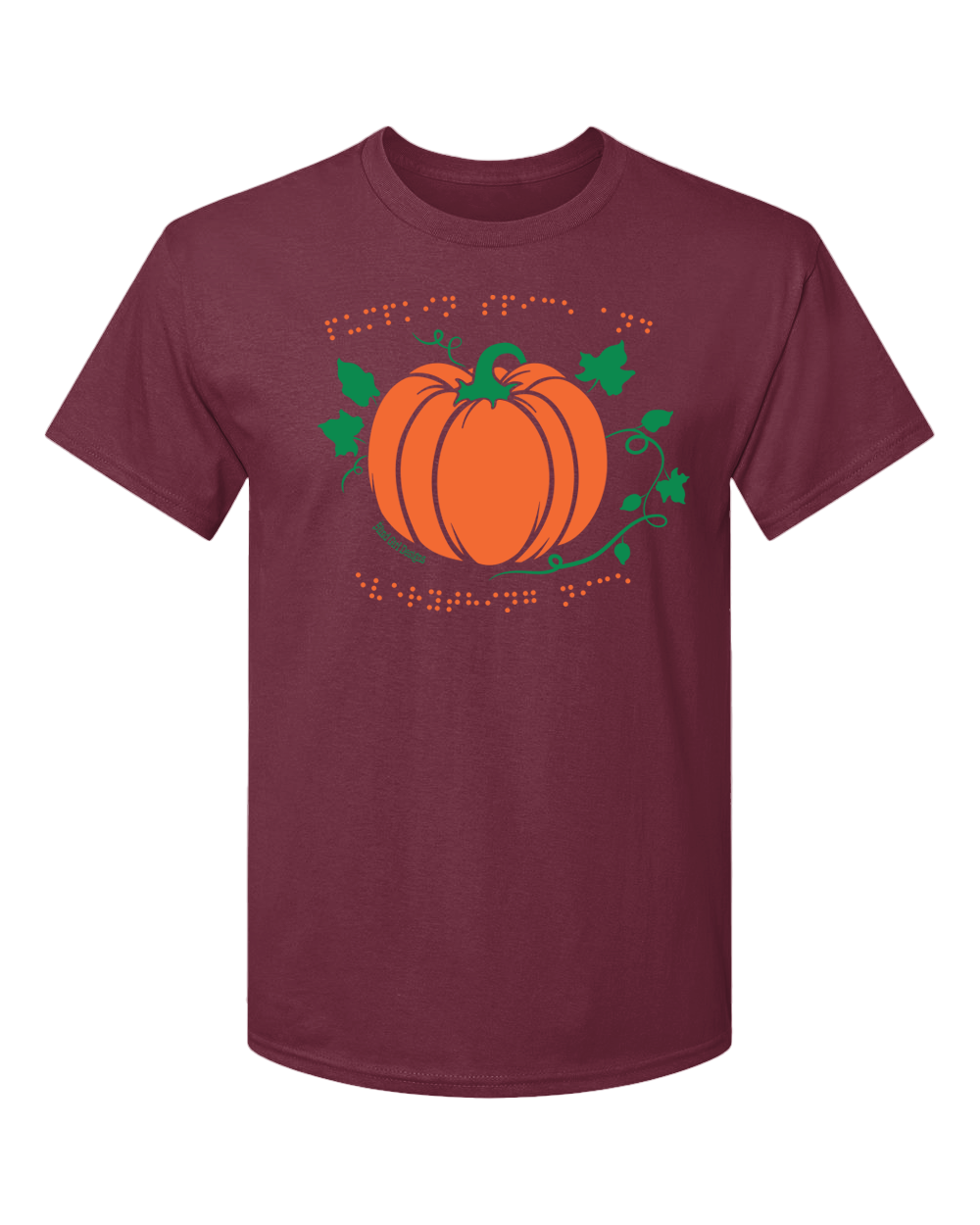 New! 3D Pumpkin Spice T-Shirt - Berry