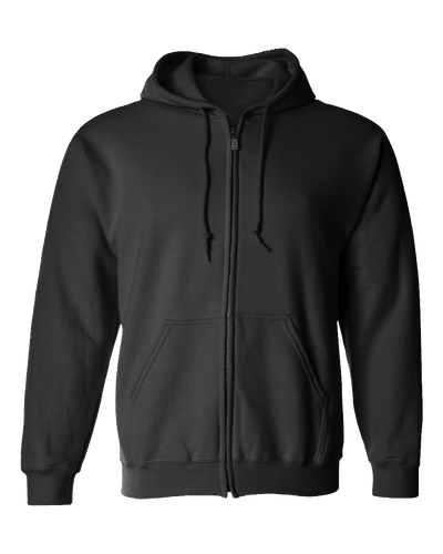 3D Tactile American Eagle Full Zip Hoodie - Black