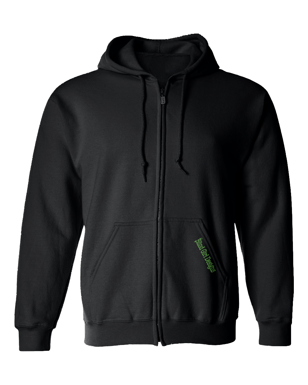 New 3D Glow-in-the-Dark IRISH Zip Hoodie - Black