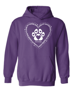 3D I Love My Guide Dog Hoodie - Purple