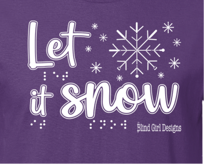 New! Tactile “Let It Snow!” Glow-in-the-Dark Sweatshirt - Purple