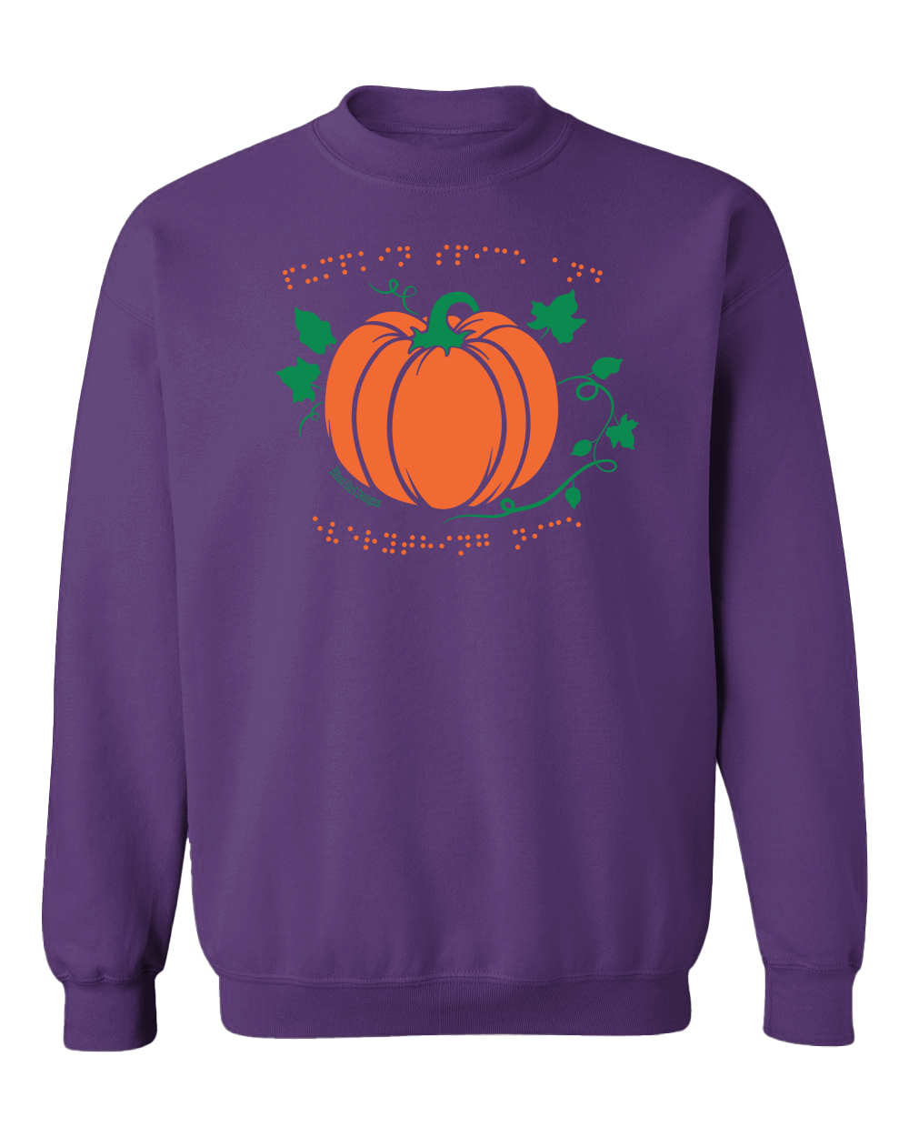 New! 3D Pumpkin Spice Crew Sweatshirt - Purple