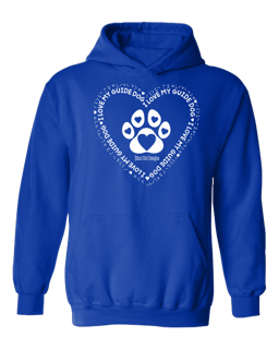 3D I Love My Guide Dog Hoodie - Royal Blue