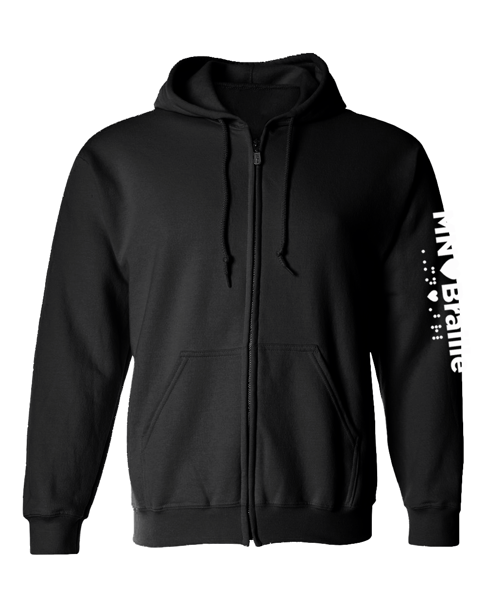 Minnesota  Braille Challenge zip hoodie black