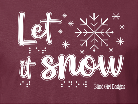 New! Tactile “Let It Snow!” Glow-in-the-Dark Hoodie - Berry