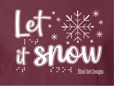 New! Tactile “Let It Snow!” Glow-in-the-Dark Hoodie - Berry