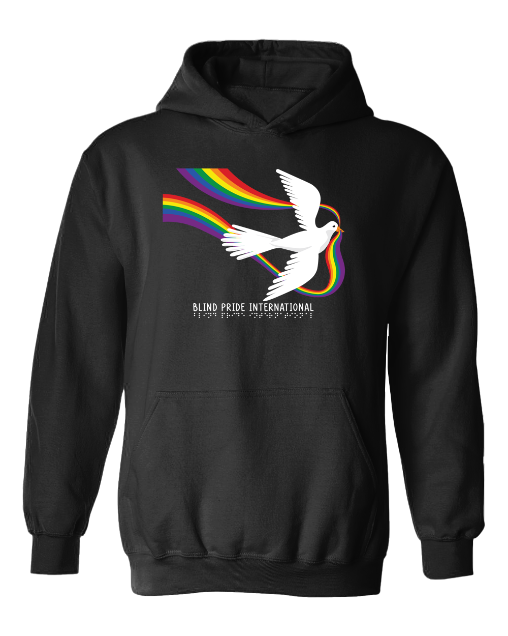 BPI Dove with Rainbow Hoodie - Black